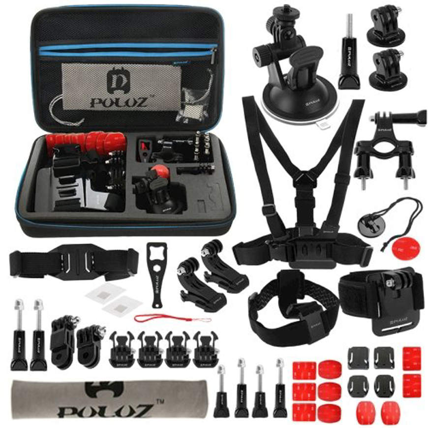 Picture of POLOZ 45 in 1 Accessories Ultimate Combo Kit with EVA Case  for GoPro HERO 4 Session / 4 / 3+ / 3