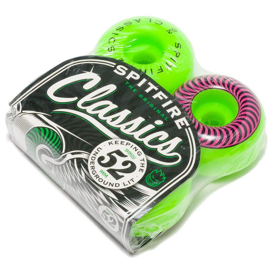 SPITFIRE Wheels Neon Classics 52mm Green Pink