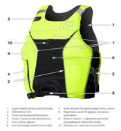 Picture of NEIL PRYDE Vest High Hook Neon Yellow