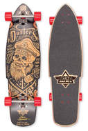 Dusters California Hackman Longboard Black/Kryptonics Red