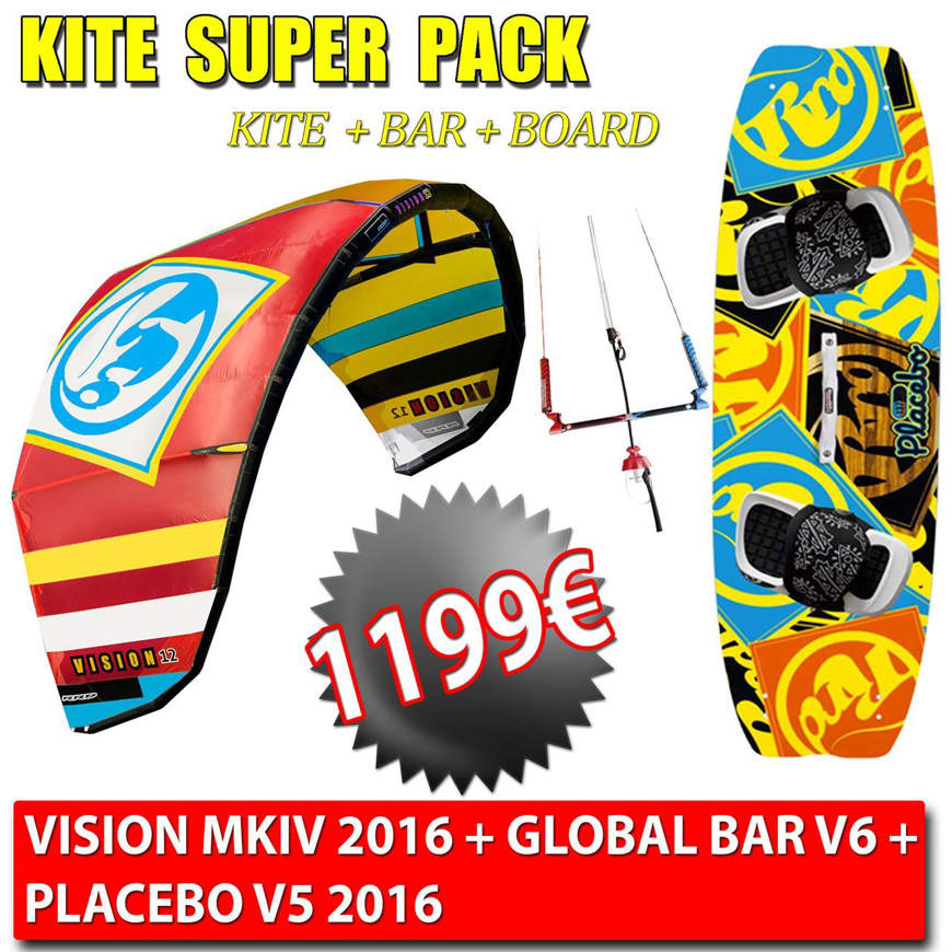 Picture of RRD KITE PACK VISION MK4 2016 + PLACEBO 43 2016 + GLOBAL BAR V6