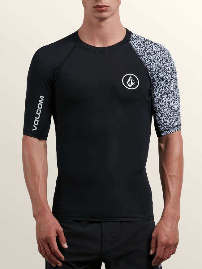 Lido Block Short Sleeve Rashguard Licra BLACK