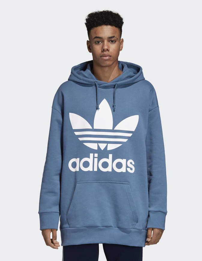 adidas hoodie trefoil blue