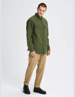 Burton Brighton Insulated Camicia Flannel Dusty Olive Twill Yarn Dye