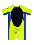 Picture of Quick Silver Toddler 1.5mm Syncro Short Sleeve Back Zip Springsuit SAFETY YELLOW/BLUE