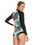 Picture of ROXY Wetsuit 1mm POP Surf LS Back Zip Bikini Cut Shorty Springsuit Wetsuit Black