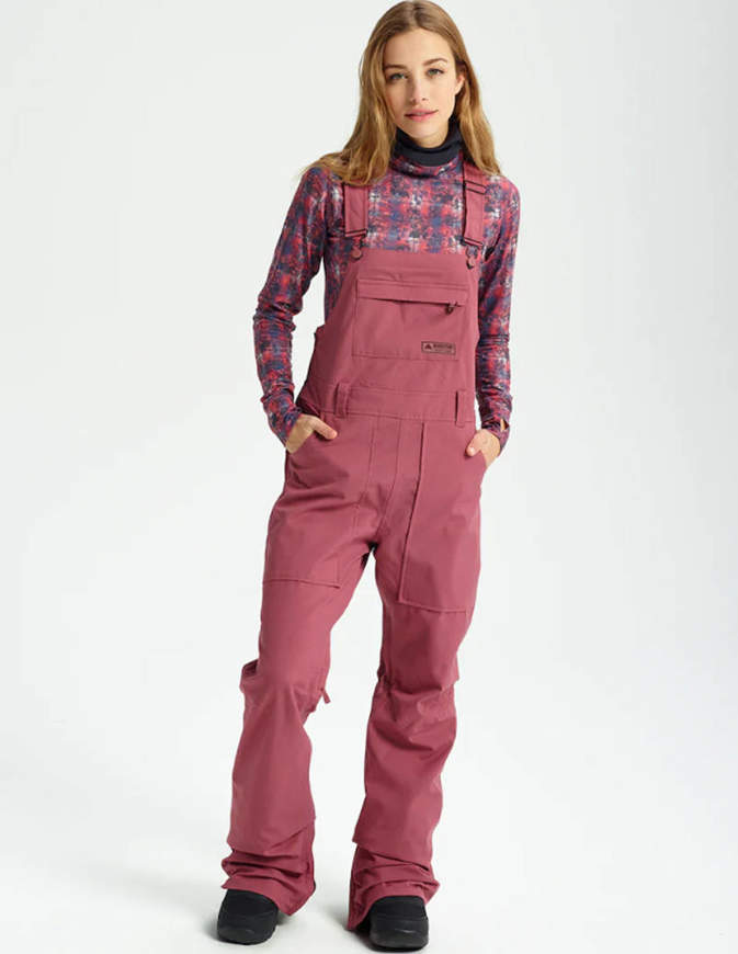 BURTON Avalon Bib Pantaloni Snowboard Donna Rose Brown