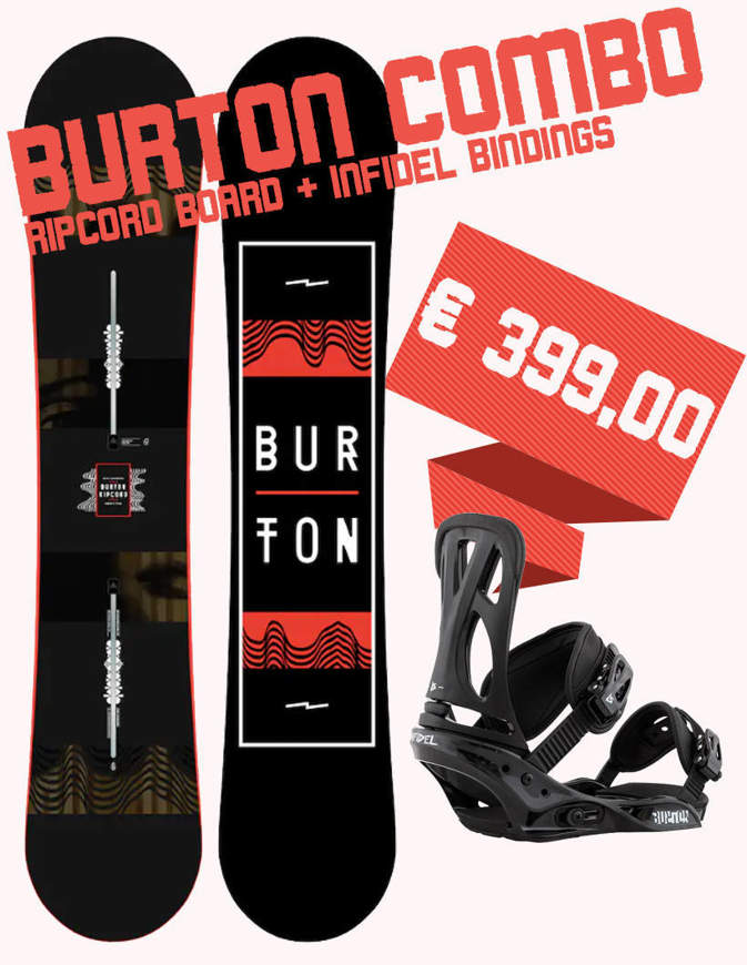 Combo Burton Pack Tavola Ripcord 2020 + Attacco Infidel 2020