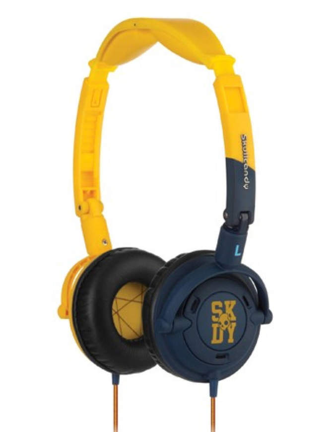SKULLCANDY Headphones Lowrider w Mic Yellow Navy Impact shop action sport store