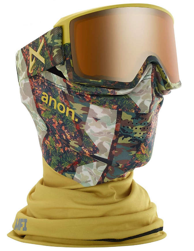 Impact Surf Shop Bari Anon Maschera 2020 M3 Camo con lente di ricambio e MFI mask incluso