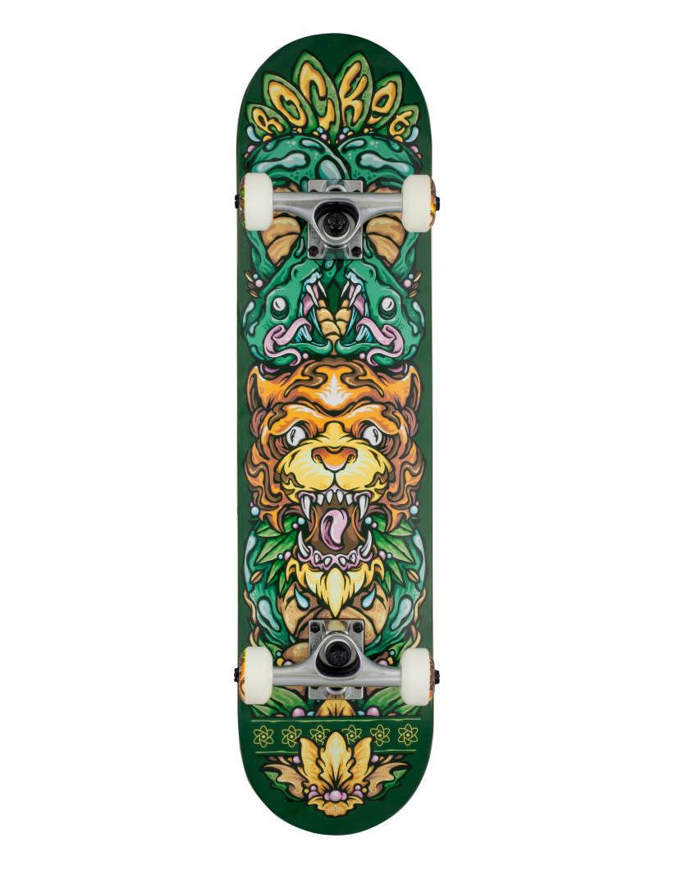 Rocket Skateboard Completo 7.5 Wild Pile-up Green