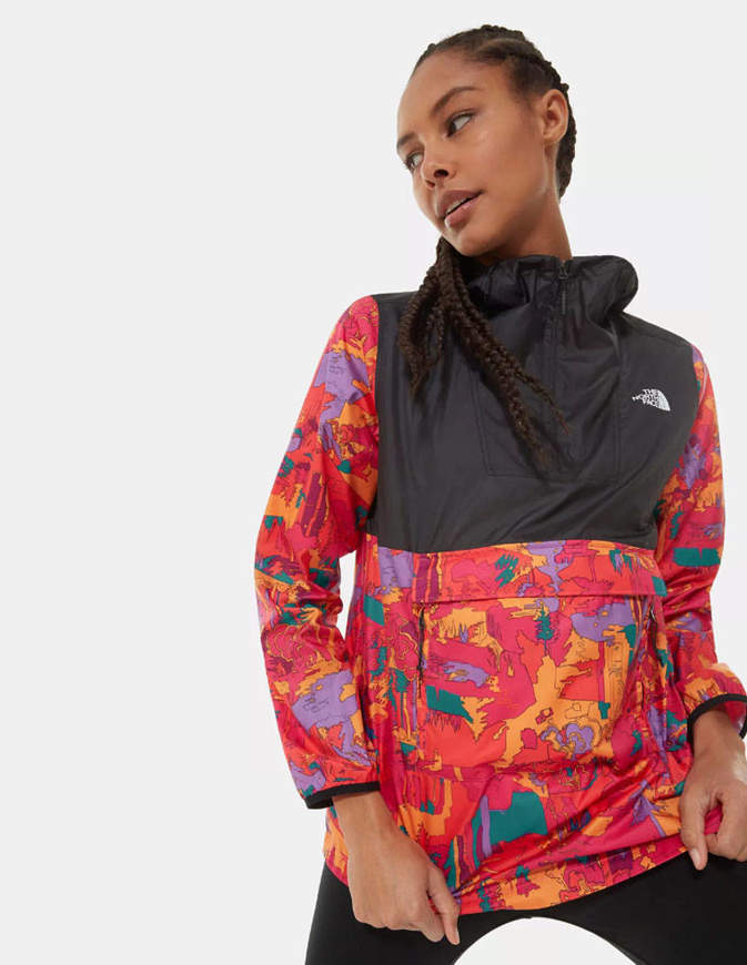 north face printed fanorak