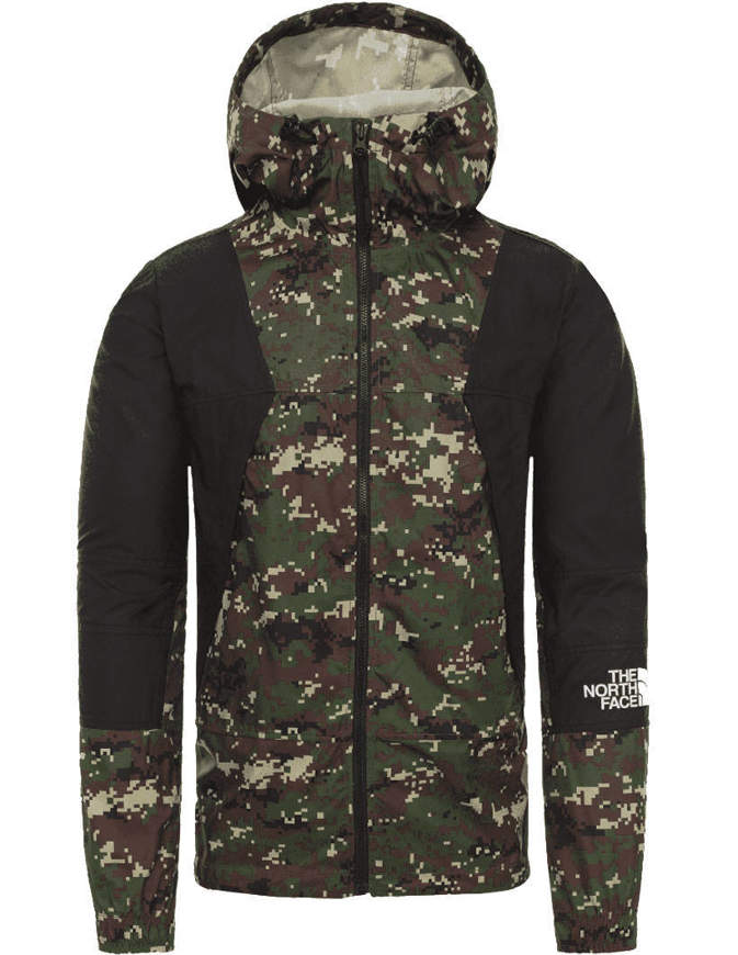 The North Face Giacca Leggera Windshell English Green Unisex Digicam Print 