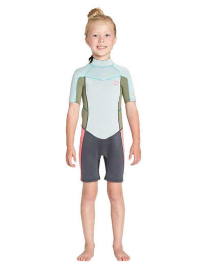 Billabong Toddler Wetsuit Syncro Synergie BZ 2/2mm SS Seafoam