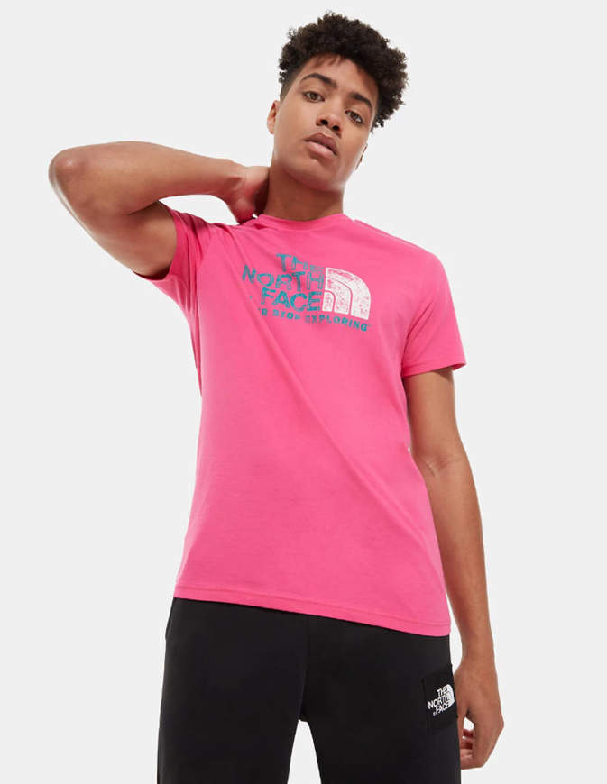 The North Face Men S Rust 2 T Shirt Tnf Pink Impact Shop Action Sport Store The North Face Men S Rust 2 T Shirt Tnf Pink Impact Shop Action Sport Store
