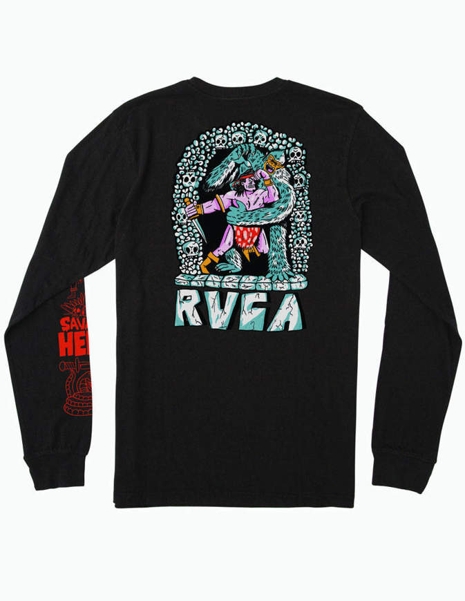 RVCA Maglietta Barbarian Nera