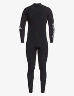 Quick Silver Muta da Uomo 4/3mm Highline Limited Monochrome Nera - con zip sul petto