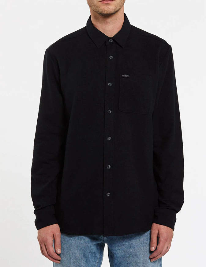 Volcom Camicia Caden Solid L/S Nera