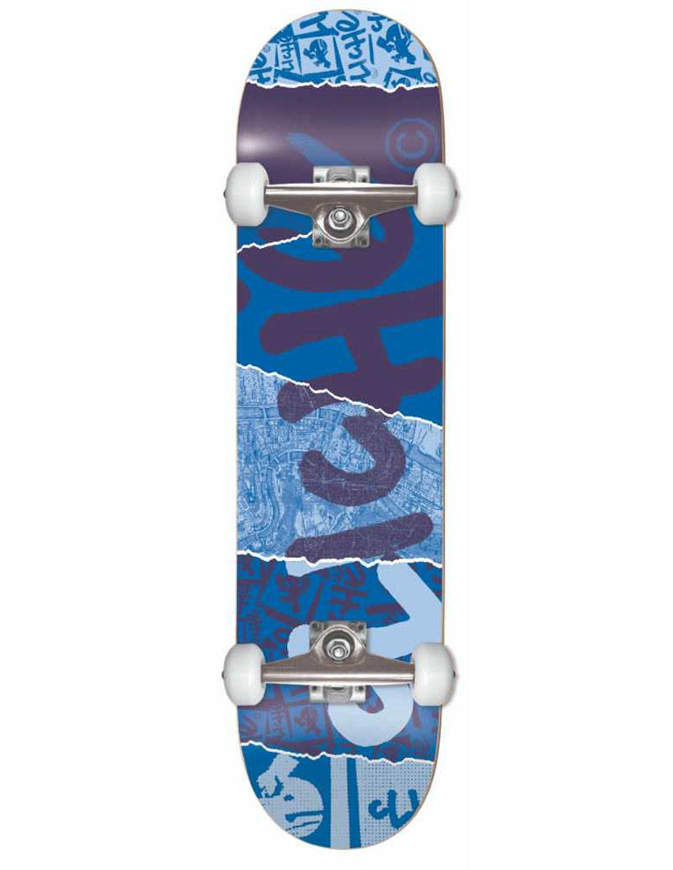 Skateboard completo Cliche Ripped FP Blue 8.0