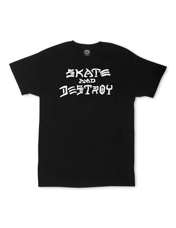 THRASHER T-Shirt Manica corta Skate And Destroy Nera