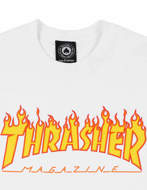 THRASHER T-Shirt Manica corta Flame Bianca