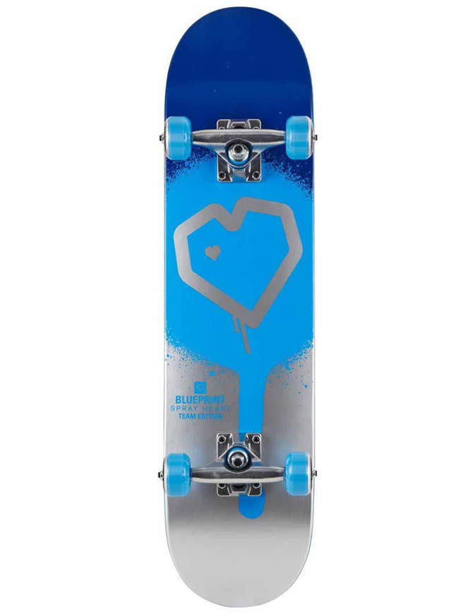 Skateboard Blueprint Spray Heart Skateboard 8.25" Completo