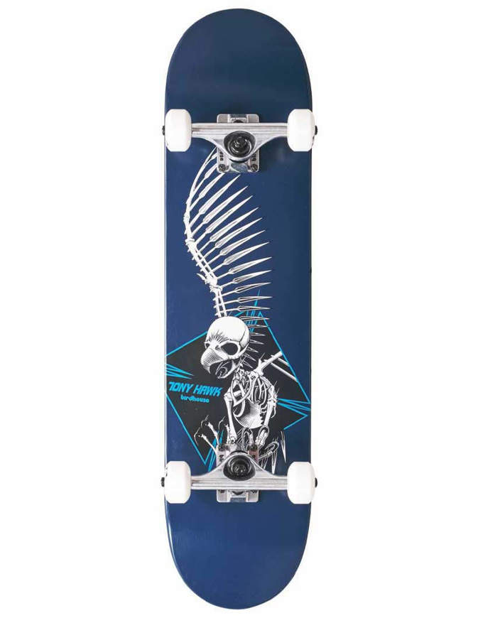 Skateboard Birdhouse Stage 1 Full Skull 2 Blu 7.5" Completo