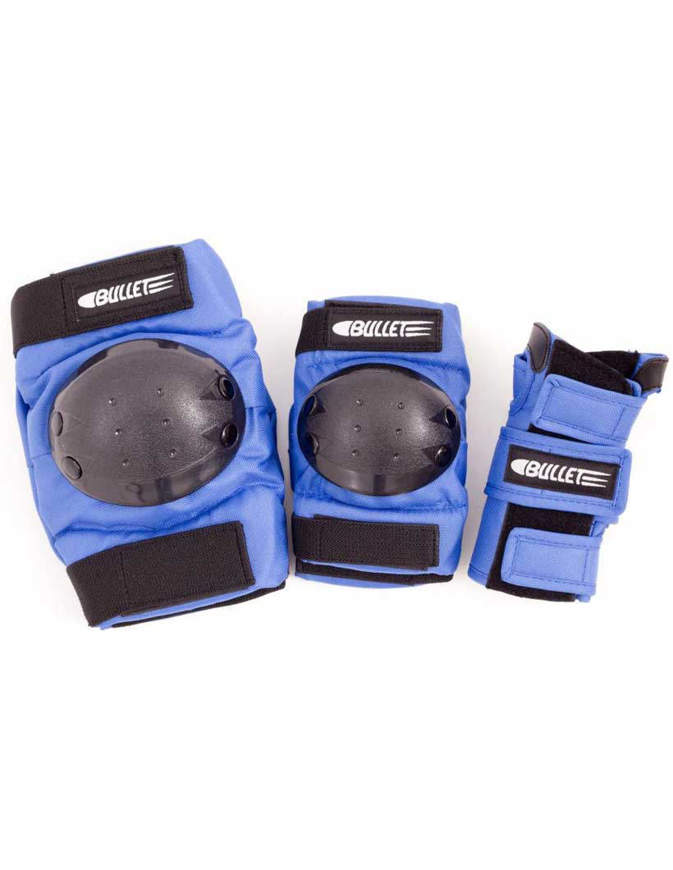 Set di Protezioni skate Bullet Triple Padset Standard combo Junior Blue