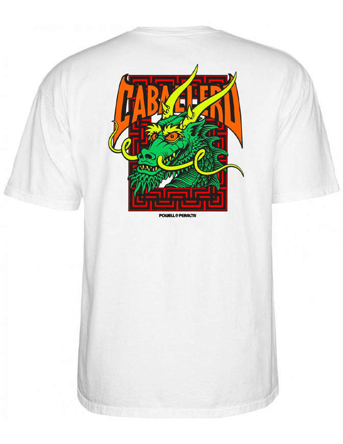 Powell Peralta T-shirt Caballero Street Dragon Bianca