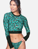 Hurley Shirt's Women WIld Cat Cropped Tie Rashguard