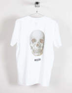 Christenson T-Shirt Round skull Bianca