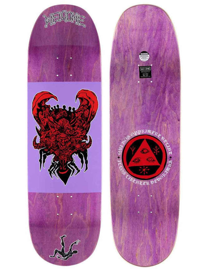 Skateboard Deck Welcome Menagerie On Baculus 2 Purple Stain 9.0''