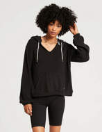 Volcom Felpa con Cappuccio Donna Lil Poncho Nera