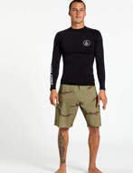 VOLCOM Lido Solid Long Sleeve UPF 50 Rashguard Black