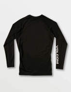 VOLCOM Lido Solid Long Sleeve UPF 50 Rashguard Black