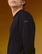 RRD Maglione Knit Cotton Plain Round Blu