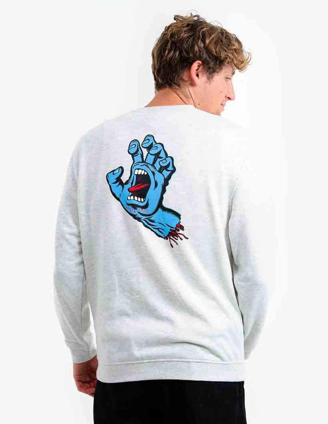 Santa Cruz Sweater Screaming Hand Chest Grey Impact shop action sport store