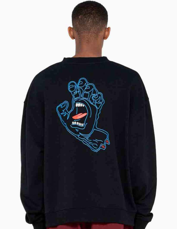 Santa Cruz Sweater Void Hand Crew Black Impact shop action sport store