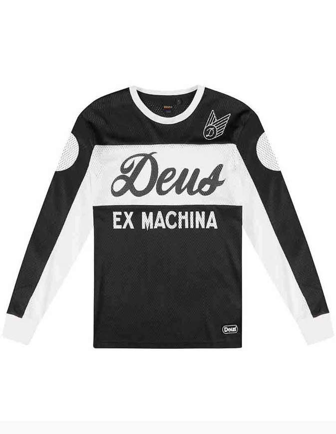 Deus T-Shirt Manica Lunga Saber Moto Bianca/Nera