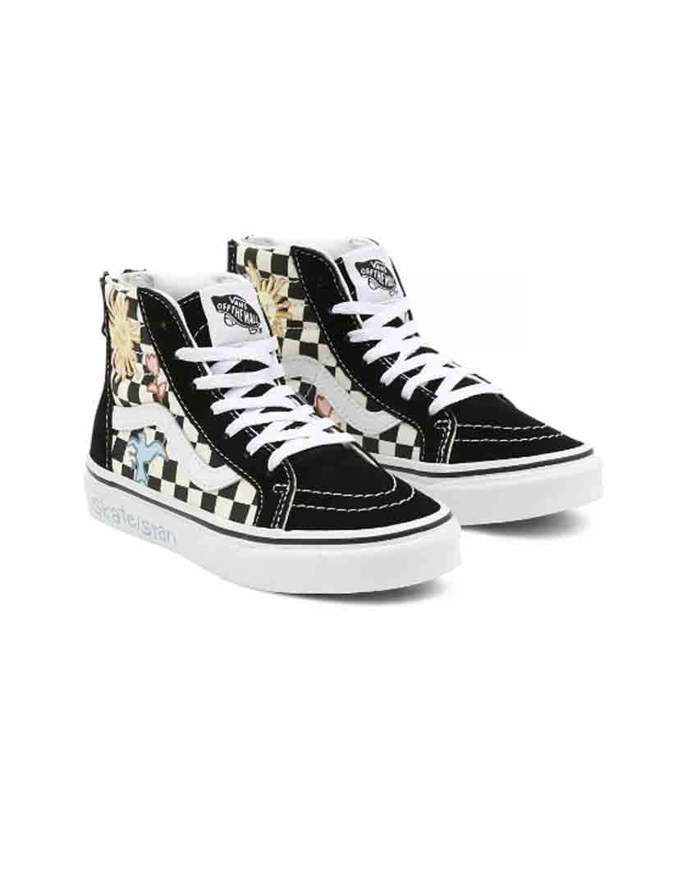 VANS x Skateistan Kid's Shoes Sk8-Hi Checkerboard اريج الهيلا VANS x Skateistan Kid's Shoes Sk8-Hi Checkerboard اريج الهيلا