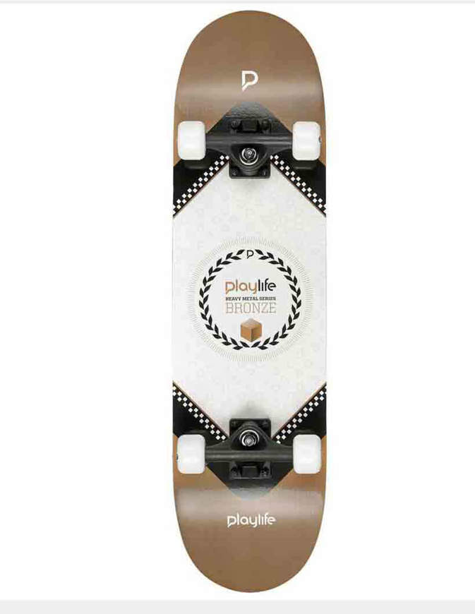 Skateboard Playlife Skateboard Heavy Metal Bronze 8.0" Completo