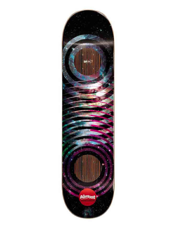 Skateboard Deck Almost Space Rings Impact Rodney Mullen 8.25"