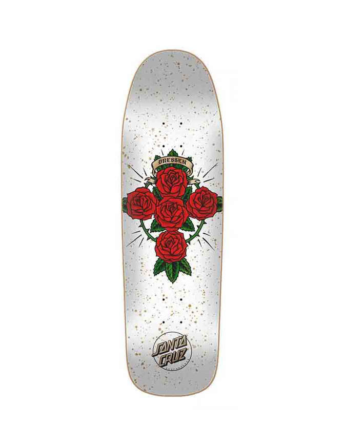 Skateboard Deck Santa Cruz Dressen Rose Cross Shaped 9.31"