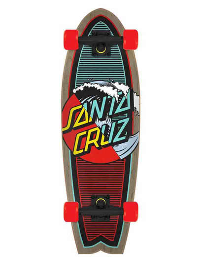 Skateboard Santa Cruz Cruiser Classic Wave Splice Shark 8.8" Completo