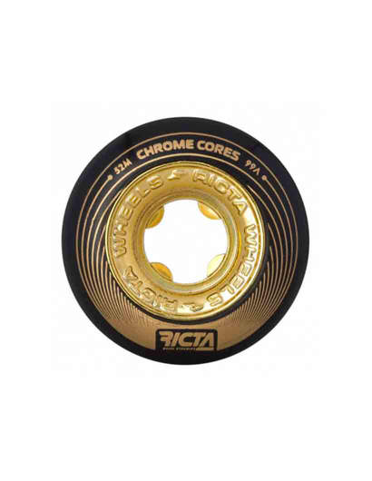 Ruote skateboard Ricta 52mm Chrome Core Black Gold 99a