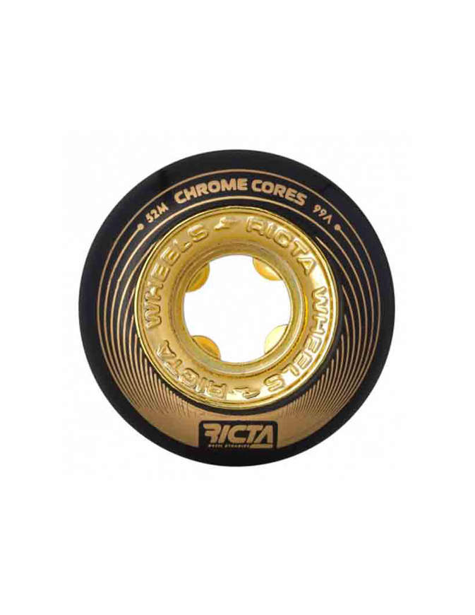 Ruote skateboard Ricta 52mm Chrome Core Black Gold 99a