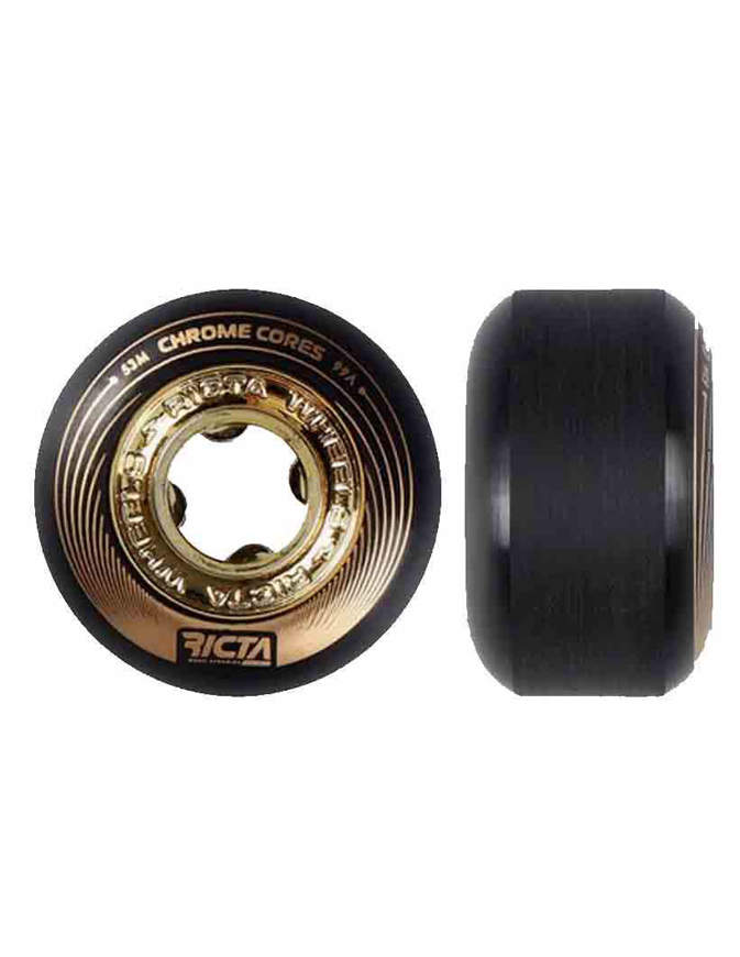 Ruote skateboard Ricta 53mm Chrome Core Black Gold 99a