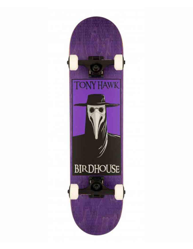 Skateboard Birdhouse Stage 3 Plague Doctor 7.5" Purple Completo