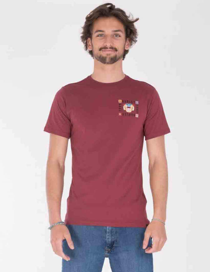 Hurley T-Shirt Uomo Everyday Washed Bengal Rossa