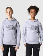 The North Face Felpa con Cappuccio Ragazzi Drew Peak Grigia